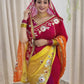 Traditional Bandhani Style Chiffon Saree with Gota patti Work