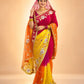 Traditional Bandhani Style Chiffon Saree with Gota patti Work