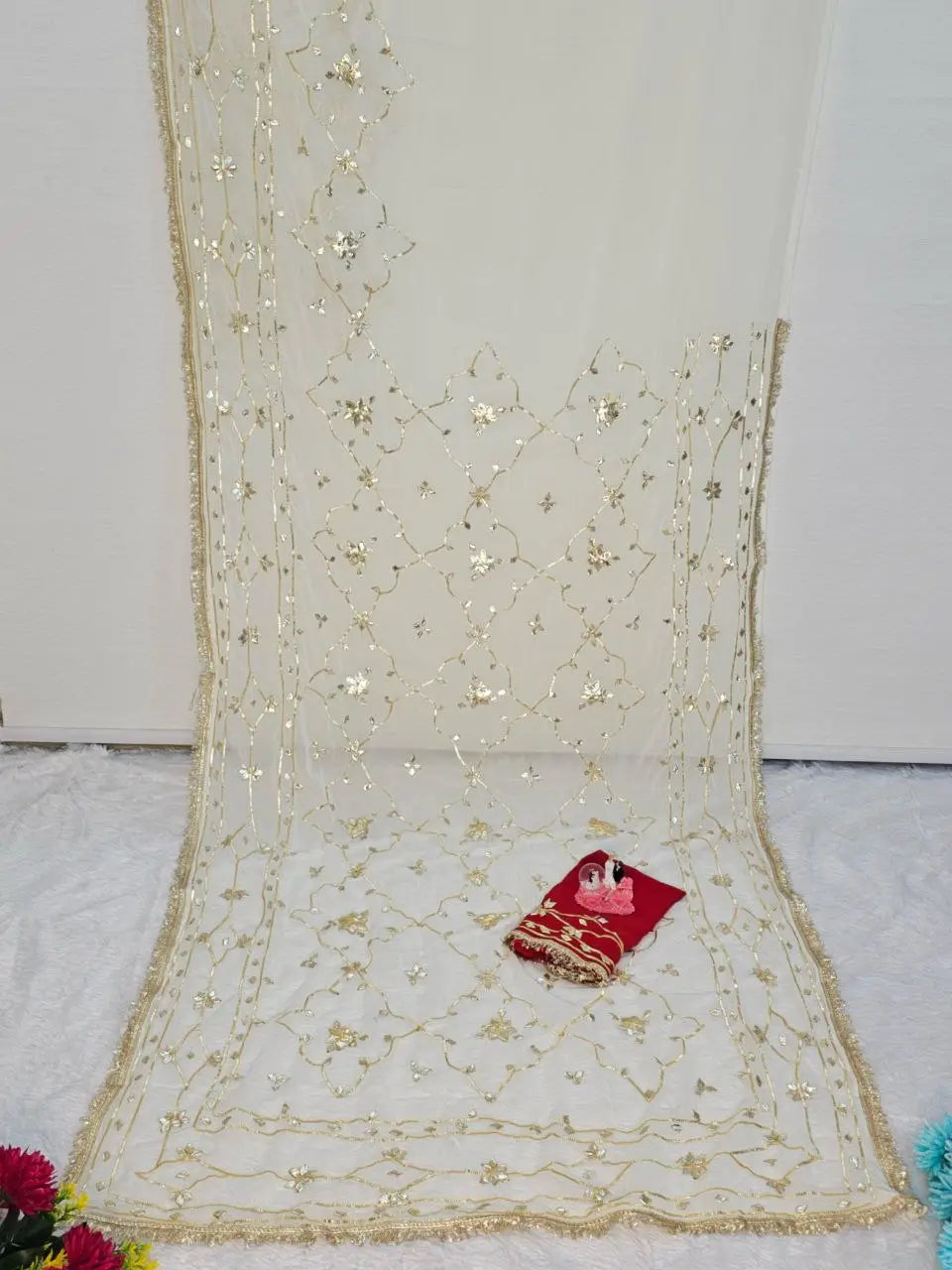 Traditional Rajasthani Hand Gota Patti Georgette Saree