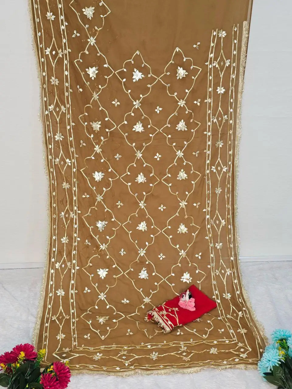 Traditional Rajasthani Hand Gota Patti Georgette Saree