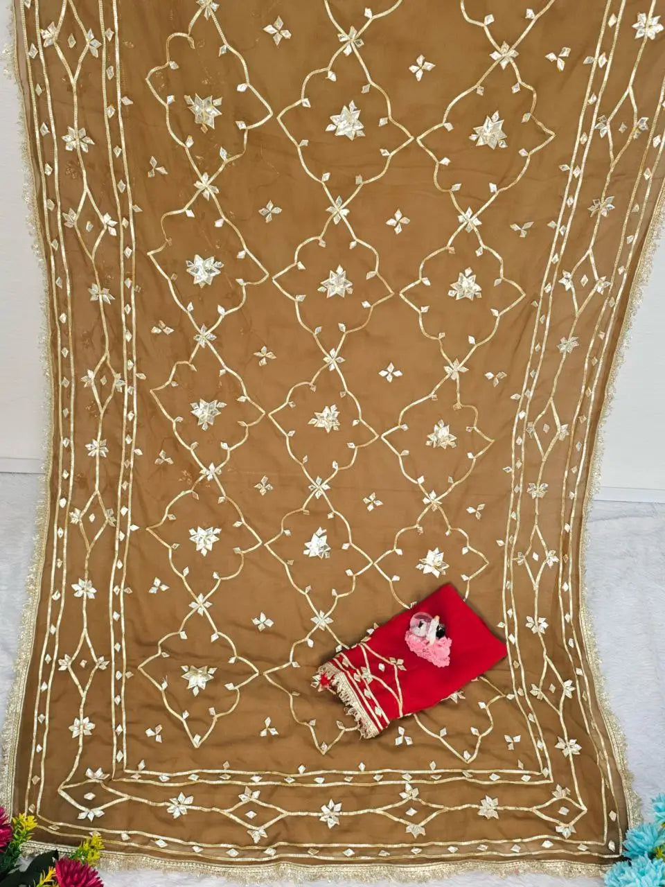 Traditional Rajasthani Hand Gota Patti Georgette Saree