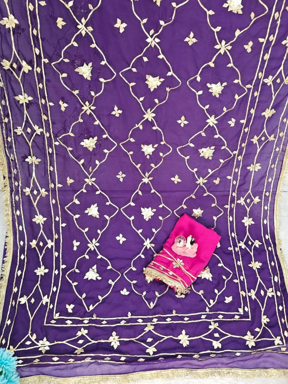 Traditional Rajasthani Hand Gota Patti Georgette Saree