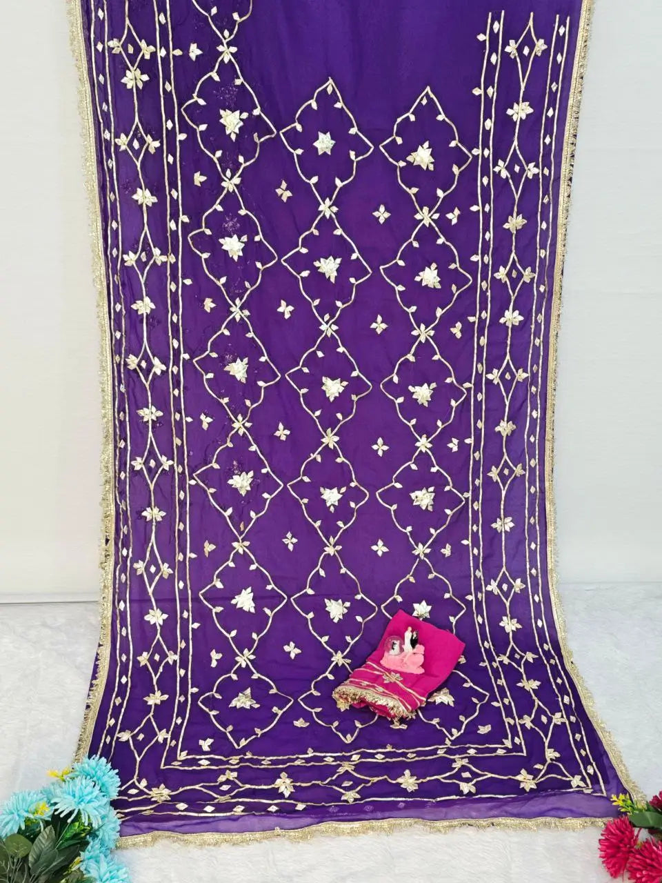 Traditional Rajasthani Hand Gota Patti Georgette Saree