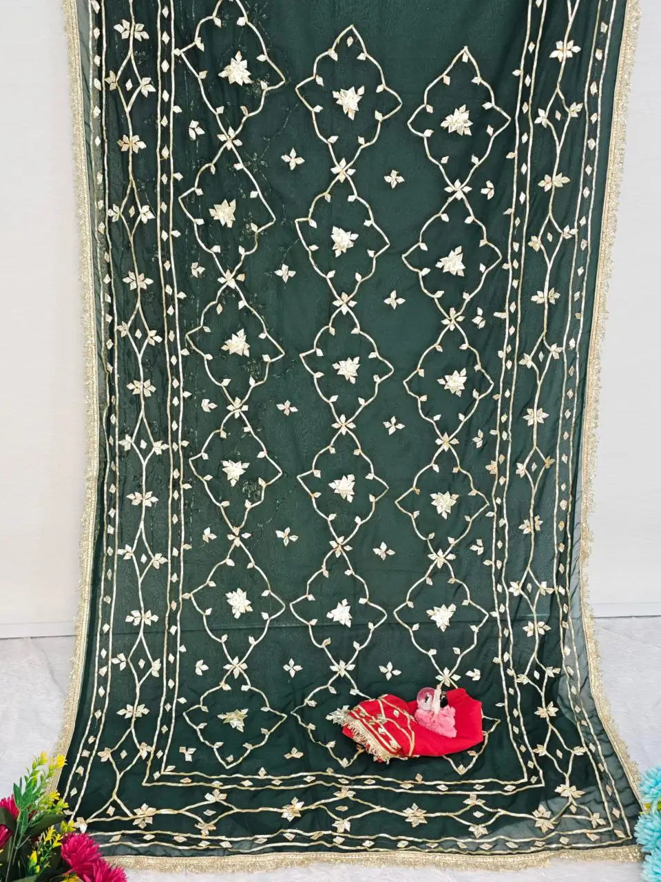Traditional Rajasthani Hand Gota Patti Georgette Saree
