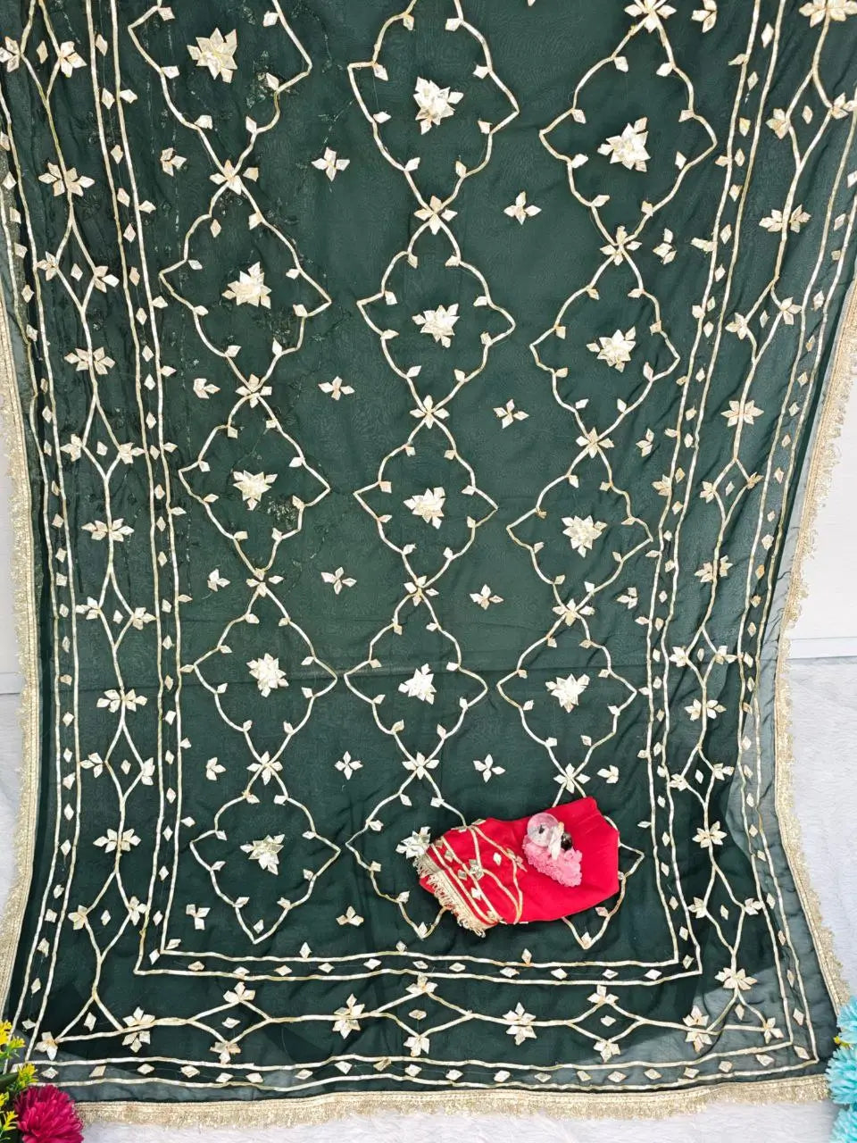 Traditional Rajasthani Hand Gota Patti Georgette Saree