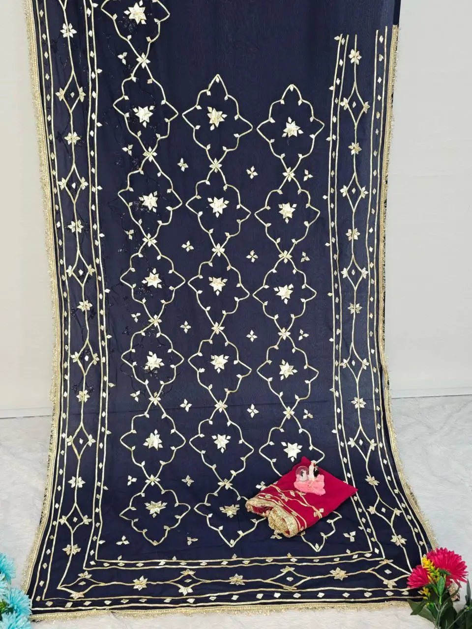 Traditional Rajasthani Hand Gota Patti Georgette Saree
