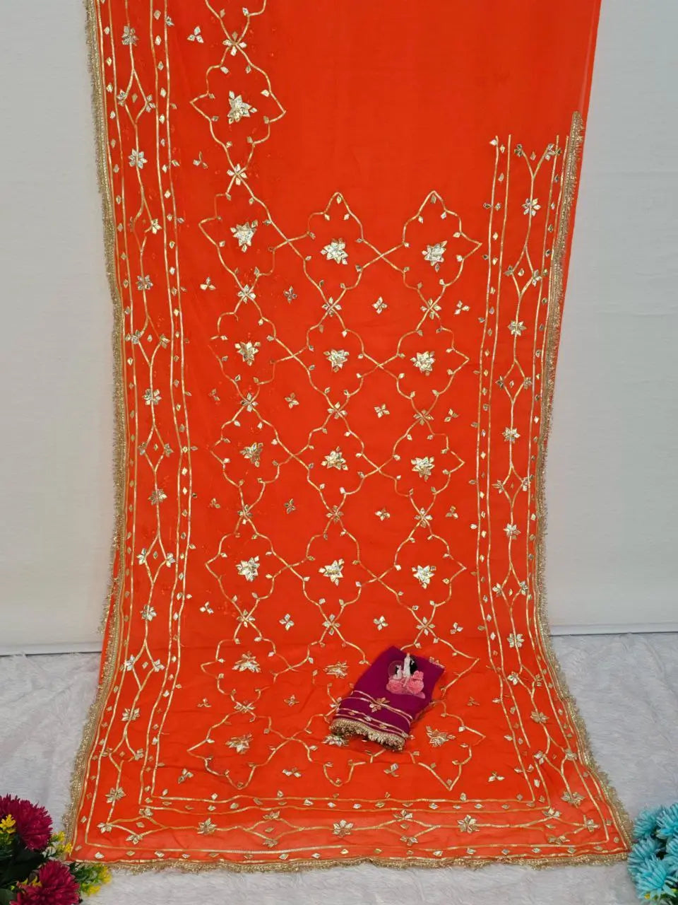 Traditional Rajasthani Hand Gota Patti Georgette Saree