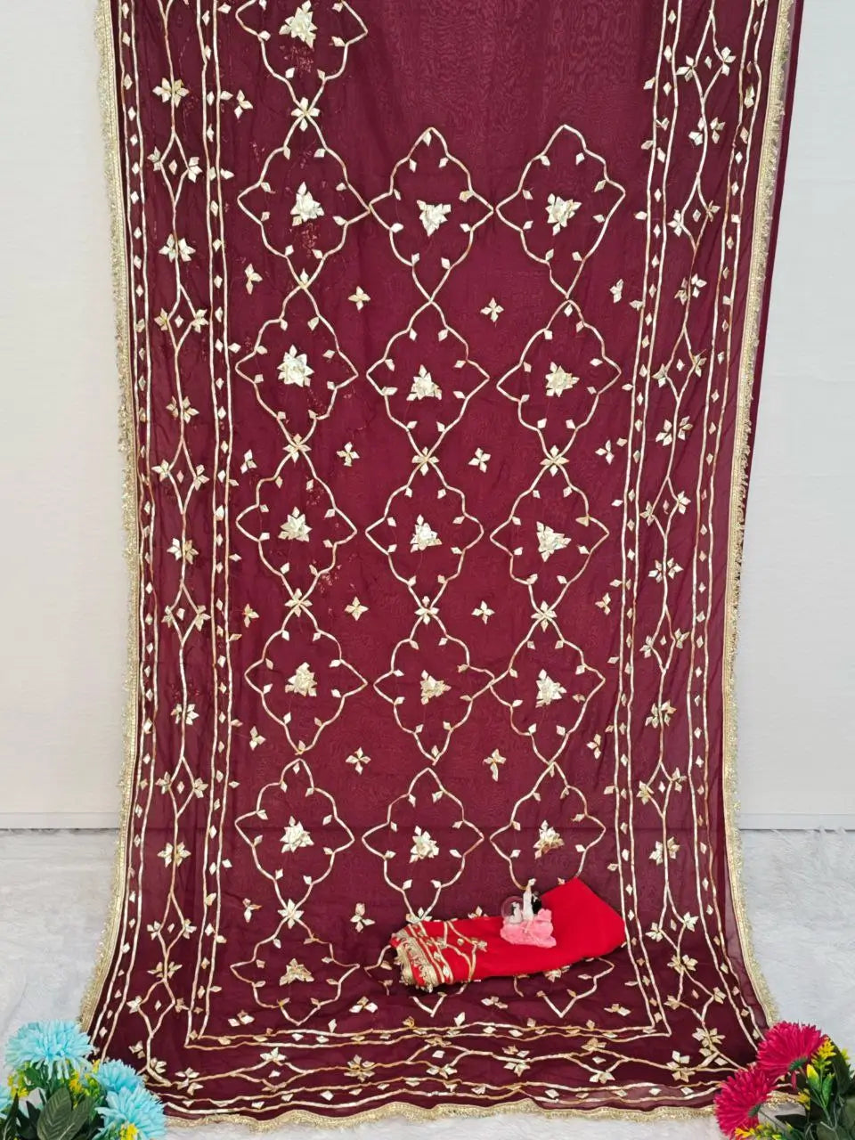 Traditional Rajasthani Hand Gota Patti Georgette Saree