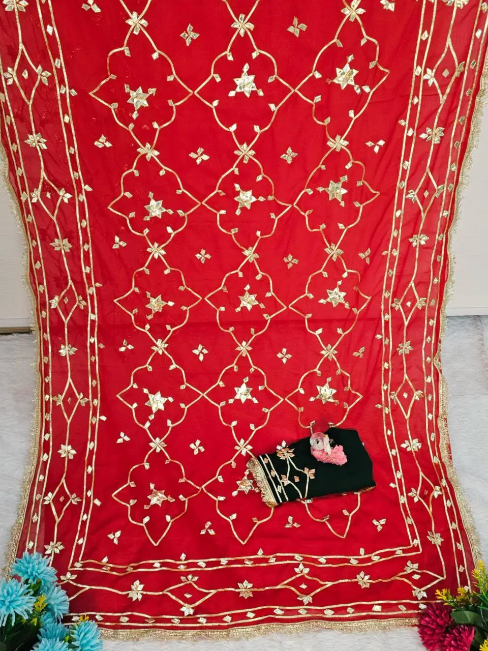 Traditional Rajasthani Hand Gota Patti Georgette Saree
