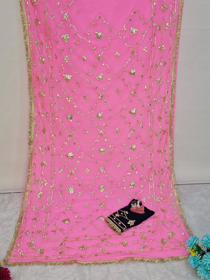 Traditional Rajasthani Hand Gota Patti Georgette Saree