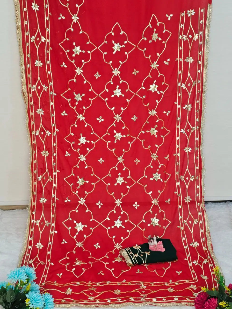 Traditional Rajasthani Hand Gota Patti Georgette Saree