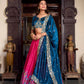 Tussar Silk Foil Work Lehenga Set with Embroidered Dupatta