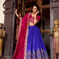 Tussar Silk Foil Work Lehenga Set with Embroidered Dupatta