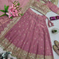 Two Tone Fandy Silk Embroidered Lehenga Choli Set for Wedding and Festive Wear