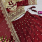 Two Tone Fandy Silk Embroidered Lehenga Choli Set for Wedding and Festive Wear