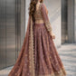 Two Tone Fandy Silk Embroidered Lehenga Choli Set for Wedding and Festive Wear