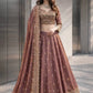 Two Tone Fandy Silk Embroidered Lehenga Choli Set for Wedding and Festive Wear