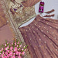 Two Tone Fandy Silk Embroidered Lehenga Choli Set for Wedding and Festive Wear