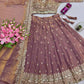 Two Tone Fandy Silk Embroidered Lehenga Choli Set for Wedding and Festive Wear