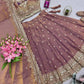 Two Tone Fandy Silk Embroidered Lehenga Choli Set for Wedding and Festive Wear