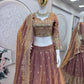 Two Tone Fandy Silk Embroidered Lehenga Choli Set for Wedding and Festive Wear