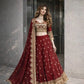 Two Tone Fandy Silk Embroidered Lehenga Choli Set for Wedding and Festive Wear
