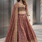 Two Tone Fandy Silk Embroidered Lehenga Choli Set for Wedding and Festive Wear