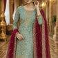 Two Tone Frendy Silk Embroidered Kurti Palazzo Set for Wedding and Festive Wear