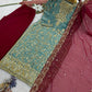 Two Tone Frendy Silk Embroidered Kurti Palazzo Set for Wedding and Festive Wear