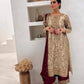 Two Tone Frendy Silk Embroidered Kurti Palazzo Set for Wedding and Festive Wear