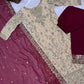 Two Tone Frendy Silk Embroidered Kurti Palazzo Set for Wedding and Festive Wear