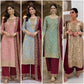 Two Tone Frendy Silk Embroidered Kurti Palazzo Set for Wedding and Festive Wear