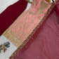 Two Tone Frendy Silk Embroidered Kurti Palazzo Set for Wedding and Festive Wear