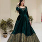 Velvet Embroidered Anarkali Set