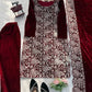 Velvet Embroidered Festive Suit Set