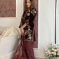 Velvet Embroidered Kurti with Farshi Salwar Set