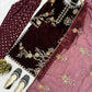 Velvet Embroidered Kurti with Farshi Salwar Set