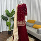 Velvet Embroidered Palazzo Suit Set
