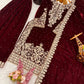 Velvet Embroidered Sharara Suit Set