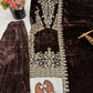 Velvet Embroidered Sharara Suit Set