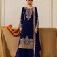 Velvet Embroidered Sharara Suit Set