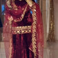 Velvet Embroidered Sharara Suit Set