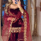 Velvet Embroidered Sharara Suit Set