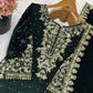 Velvet Embroidered Sharara Suit Set