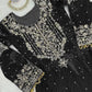 Velvet Embroidered Sharara Suit Set