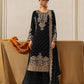 Velvet Embroidered Sharara Suit Set