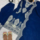 Velvet Embroidered Suit Set with Dupatta
