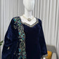 Velvet Embroidered Suit Set with Velvet Dupatta