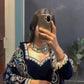 Velvet Embroidered Suit Set with Velvet Dupatta