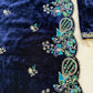 Velvet Embroidered Suit Set with Velvet Dupatta